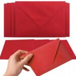  Boríték Dekorációs Meghívókhoz, Piros C6 114×162 mm, 10 Db