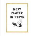  Gyerekszoba poszter "New player in town" 50x70 cm arany keret (MP1-0230_50X70,045)
