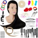 Calissimo Fodrász próbababa fej 80 cm-es szett, közepes haj, vágó készlet és kiegészítők