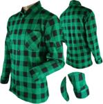 JHK Flanel Munkavédelmi Ing 100% Pamut férfi Munkavédelmi Zöld Kockás M-es méret (KOSZULA FLANELOWA Robocza Krajowa męska JHK)