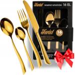 Karl Hausmann Evőeszköz Készlet Prémium Evőeszköz Szett 16db-os 4 személyes Arany Fényes Doboz (5905155005878)