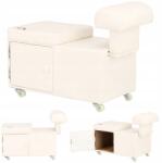 Calissimo Szabadon álló kozmetikai lábtartó pedikűr puff szépségszalonok számára (PODN-W-009-CREAM)