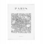  Párizs várostérkép plakát, Franciaország, Európa, négyzet alakú, 21x29, 7 cm fehér keret (MP1-0027_21X29,7,063)