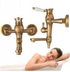 Silla Kádtöltő Csaptelep Fali Zuhany Retro Forgatható Kifolyócső Régi Arany (S-1185V)