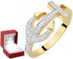 ZŁOCISTO Arany Gyűrű Horgony Briliánsokkal Ingyenes Gravírozás (biżuteria na urodziny imieniny rocznicę)