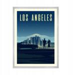 Los Angeles, Usa, Kalifornia város plakát, 21x29, 7 cm ezüst színű keret (MP1-0162_21X29,7,039)