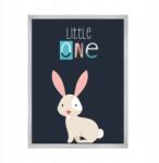  Gyerekplakát Nyuszi little one 21X29, 7 cm ezüst keret (MP1-0326_21X29,7,039)