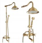 Ari Retro zuhanyszett esőztető fejjel, sárgaréz (Zestaw prysznicowy 06)