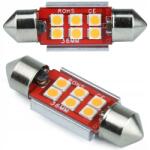 Interlook C5W 6 Led 3535 Canbus 12V 36mm Narancssárga