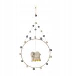  Körhinta kiságyba elefánt filc fából készült handmade szoba dekoráció (EPHSMMO)