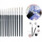  11 darabos szintetikus ecsetkészlet akrilfestéshez (precyzyjne pędzle malarskie syntetyczne)