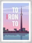  Toronto Kanada Ontario Város Poszter 21X29, 7 cm ezüst keret (MP1-0201_21X29,7,039)