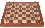Square Fém sakk készlet Angliai stílusban Fa sakktábla 53 x 53 cm