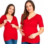 Przyszła Mama Kismama Blúz 2XL/3XL Méret, Rövid Ujjú, Szoptatós