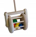 Peewit Fa Játék Dob tolóka tologató Kisállatokkal Natúr Pl (5904870432372 )