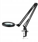 Izoxis LED nagyító lámpa, 4", 8 dpi, 3 fényszín, fekete (5906717444166)