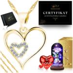 Golden Haus Arany Finom Szingapúri Nyaklánc Szívecskével Hosszú 925 Örök Rózsa (Biżuteria na 18 20 30 40 50 60 70 80 GRAWER)
