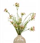  Művirág ágak vázába, 69 cm magas, élethű mezei virágok, rózsaszín (6422)