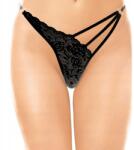 SoftLine Lenyűgöző fekete női tanga SoftLine pántokkal 2271 S/m (Soft Line 2271)