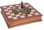 Square Krakkói fém sakktábla XL Mahagóni fa sakktábla