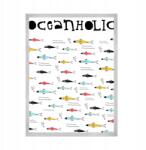  Gyerek és ifjúsági poszter, Oceanoholic halacskák, 21x29, 7 cm ezüst színű keret (MP1-0208_21X29,7,039)