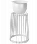 FORM-PLASTIC Virágcserép állvány alacsony 39, 5cm+kis betét 23, 5cm fehér (STANDY-NIZKY-MALY-BIELY)