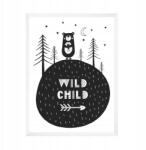  Gyerekposzter "Wild child" 21X29, 7 cm fehér keret (MP1-0233_21X29,7,063)