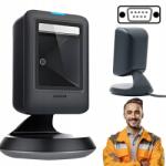 HDWR Qr És Vonalkód Olvasó Asztali Szkenner Vezetékes RS232 LCD Kijelző (HD-S63-RS232)