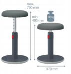 Leitz Ergo Cozy ergonomikus egyensúlyozó szék, szürke (65180089)