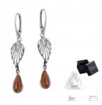 Ulex Premium Ezüst fülbevaló, 925-ös finomságú, elegáns, lógós fülbevaló sivatagi homokkal (PE-2327-KSP piasek pustyni)