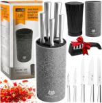 Karl Hausmann Kések Blokkban Konyhai Kés Szett 5DB-OS +késélező Állvány (komplet noży w bloku fiskars gerlach hausmann)