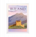  Írország Térkép Plakát Európa Zöld Sziget 21x29, 7 cm fehér keret (MP1-0183_21X29,7,063)