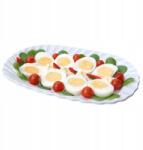 Warmel Tojástartó tál, ovális, fehér műanyag Warmel, 27 x 18 cm (0207025141)