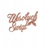 Klepkomania Wesołych Świąt felirat, réz színű (BST351 MIEDZIANY)