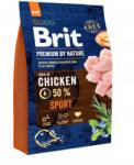 Brit Premium By Nature Száraz Kutyaeledel Felnőtt Kutyáknak Sport Csirke 3kg