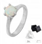 Ulex Premium Opál Gyűrű Ezüstből, 925-ös finomságú, Elegáns, Fehér Opállal, Nőknek méret 19 (IM-5007B-P/19 rodowane z opalem)