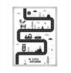  Gyerekszoba poszter Kis felfedező 21x29, 7 cm ezüst keret (MP1-0234_21X29,7,039)