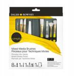 Daler-Rowney D&r 10 darabos fehér szőrű szintetikus ecsetkészlet tokban (D216656010)