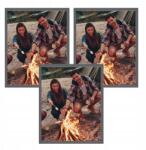 MPink Design 3x Képkeret 50x70 cm-es méretben, kőszürke színű, plexi üveggel (CT1-R50X70,064 x3)