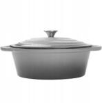 Silesia Emalia Zománcozott öntöttvas sütő 29cm szürke Indukciós Gáz Sütő (5905155026354)