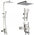 Ari Zuhany Szett Esőztető Zuhanyfejjel, Kézi Zuhanyfejjel, Falra Szerelhető, Rozsdamentes Acél (ZESTAW PRYSZNICOWY INOX DESZCZOWNICA)