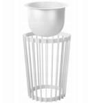 FORM-PLASTIC Virágcserép állvány alacsony 39, 5cm+nagy betét 29, 5cm fehér (STANDY-NIZKY-VELKY-BIELY)