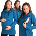 Przyszła Mama Pamut Szoptatós Blúzok Terheseknek, Cipzáras, Meleg, Hosszú Ujjú L/XL (bluza damska)