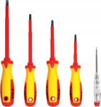 S&R Szigetelt csavarhúzó készlet Ph 1000V 5 db-os lapos S2 S&r (250681305)