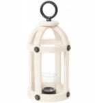 IKEA Lámpás Fa Lámpion Fehérre Meszelt Fából, Fogantyúval, 33 cm, Home Accents (3204340)