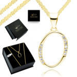 Golden Haus Arany Női Nyaklánc Medál 925 585 Betű Női Hosszú 70CM 14K (złoty naszyjnik łańcuszek dla DRUCHNY kobiety)