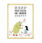  Gyerekszoba poszter Keep the focus on inner beauty 50x70 cm arany keret (MP1-0280_50X70,045)