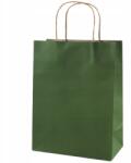 LPM Zöld ajándék papírtáska, sötétzöld, öko, 21x15x8 cm
