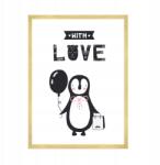  Születésnapi poszter szeretettel, szerelem, érzelmek 50x70 cm arany keret (MP1-0308_50X70,045)