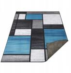  Szőnyeg 120x170 CM Kék-szürke Nappaliba Geometrikus Csúszásgátló Minta (9K)